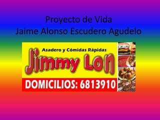 Proyecto de Vida
Jaime Alonso Escudero Agudelo
 