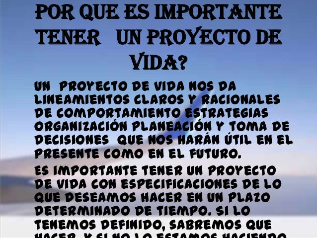 Proyecto de vida