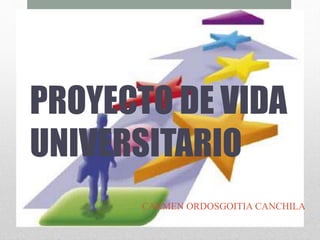 PROYECTO DE VIDA
UNIVERSITARIO
CARMEN ORDOSGOITIA CANCHILA
 