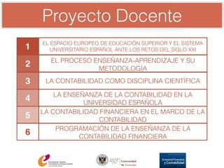 Proyecto Docente para Plaza de Profesor Titular de Universidad - Esteban Romero (diciembre 2016) Slide 3