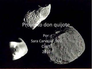 Proyecto don quijote Por: Sara Carvajal - 902 CIAFE 2010 