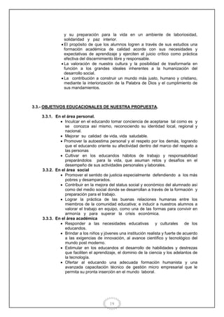 Proyecto educativo institucional