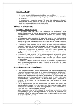 Proyecto educativo institucional