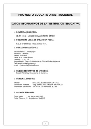 Proyecto educativo institucional