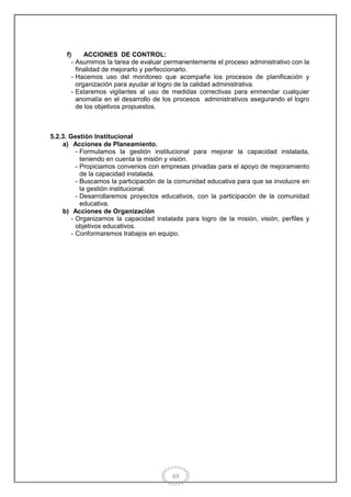 Proyecto educativo institucional