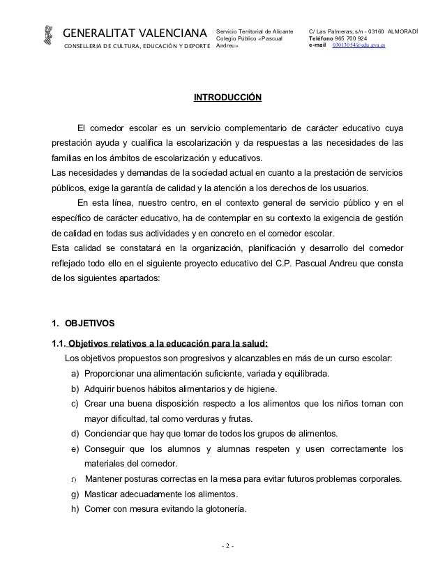 proyecto de comedor escolar proyecto educativo de comedor proyecto de comedor escolar proyecto educativo de comedor
