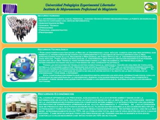 Universidad Pedagógica Experimental Libertador Instituto de Mejoramiento Profesional de Magisterio 