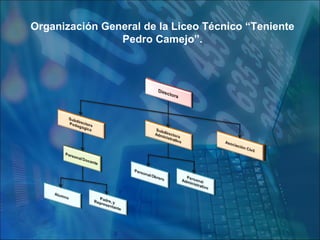Organización General de la Liceo Técnico “Teniente Pedro Camejo”. 