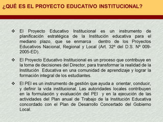 Proyecto educativo institucional
