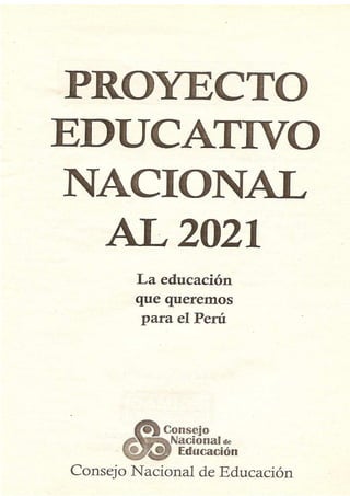 Proyecto educativo nacional vertical