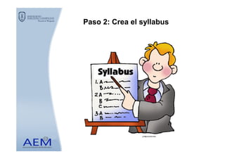 Paso 2: Crea el syllabusPaso 2: Crea el syllabus
 