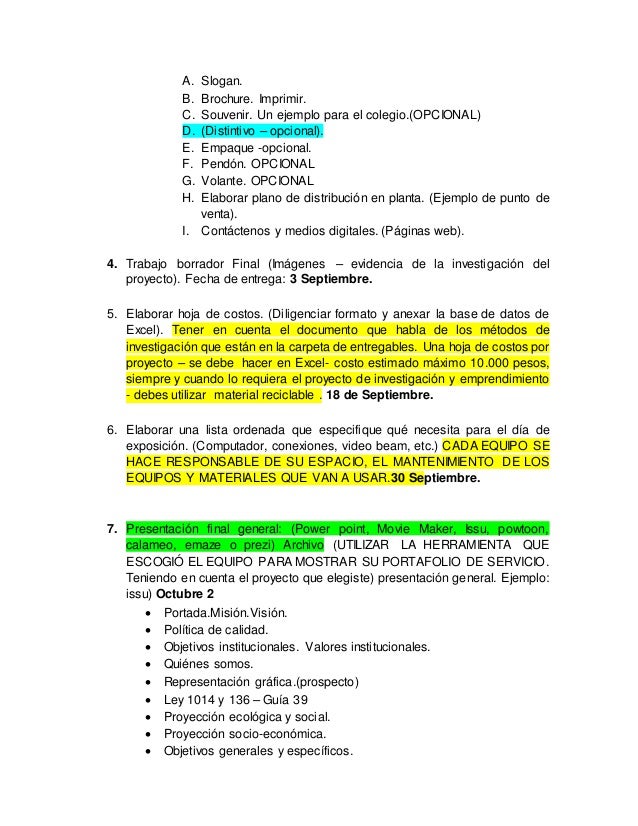 Proyecto emprendimiento