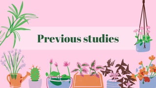 Previous studies
 