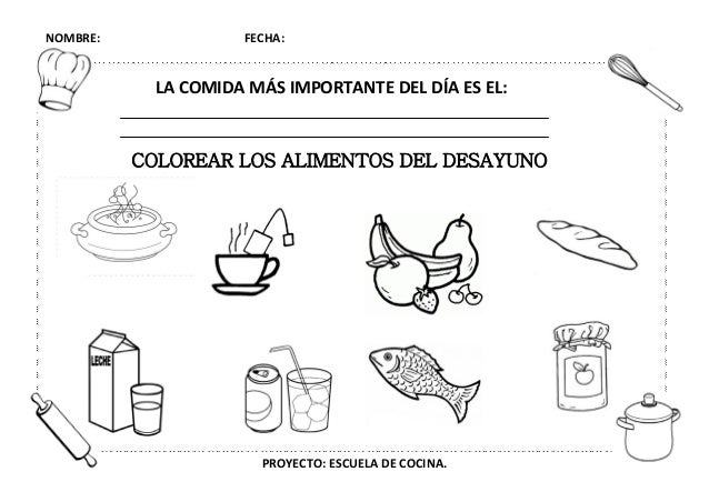 Proyecto Escuela De Cocina Fichas Y Otros Recursos