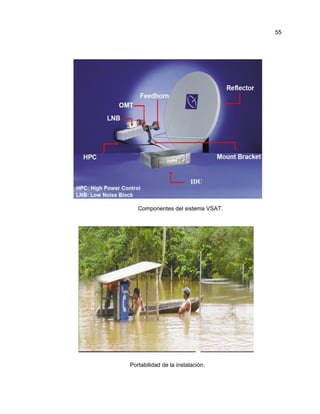 Componentes del sistema VSAT.
Portabilidad de la instalación.
55
 