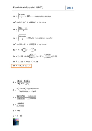 Estadística-Inferencial (UPEC)   2012
 