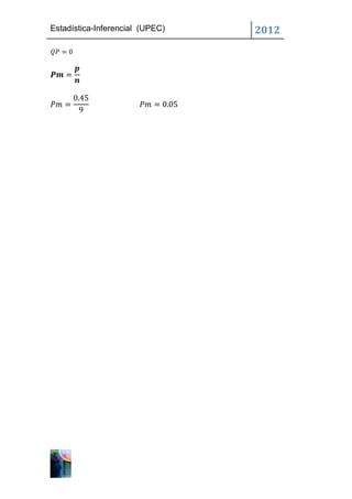 Estadística-Inferencial (UPEC)   2012
 