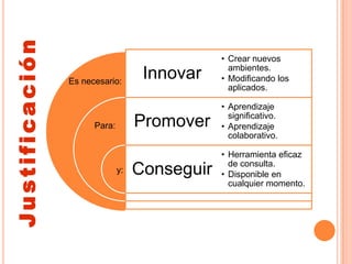 Es necesario:JustificaciónPara:      y: