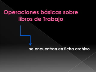 se encuentran en ficha archivo
 