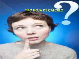 TIPO HOJA DE CÁLCULO
 