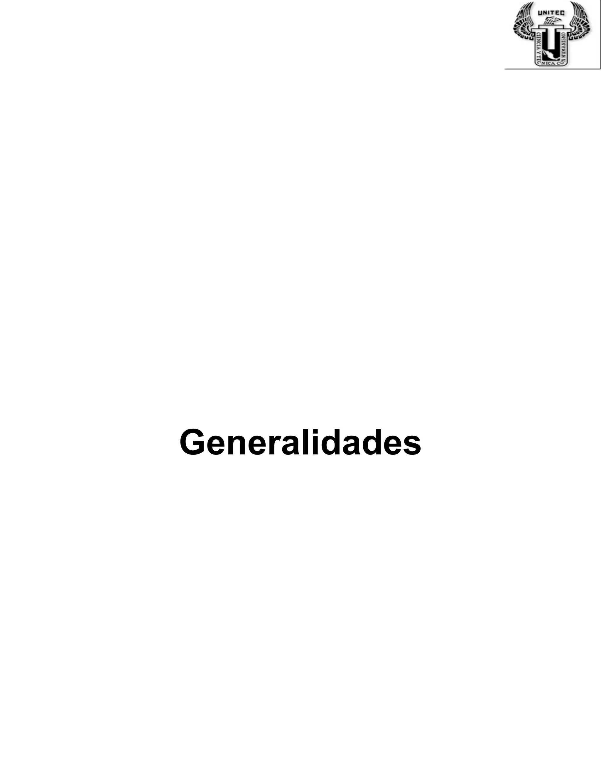 Generalidades
 