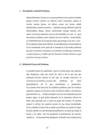 Problematica de la basura en Piura - Proyecto final | PDF
