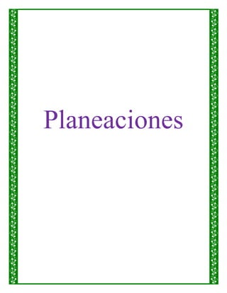 Planeaciones
 