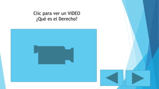 Clic para ver un VIDEO
¿Qué es el Derecho?
 