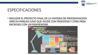 PROYECTO FINAL de PHP como proyecto integrador | PPTX