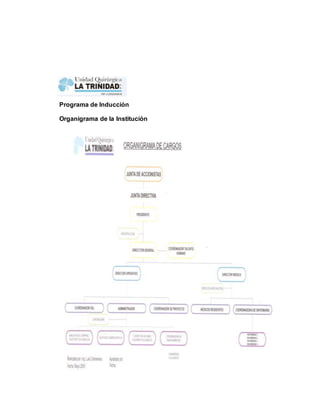 Programa de Inducción 
Organigrama de la Institución 
 