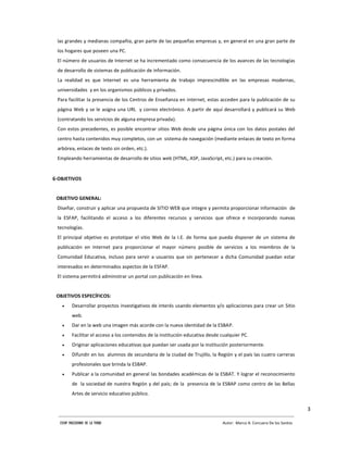 Proyecto final del sitio web esfap