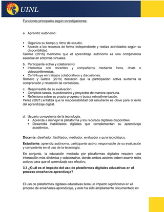 PROYECTO FINAL DE INVEST.DOC . El impacto del uso de plataformas ...
