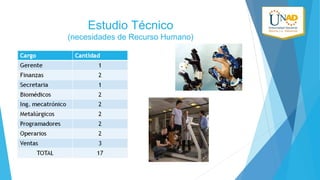 Estudio Técnico
(necesidades de Recurso Humano)

 