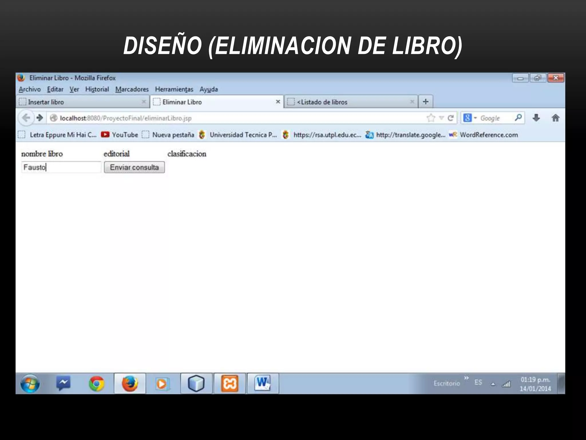 DISEÑO (ELIMINACION DE LIBRO)

 