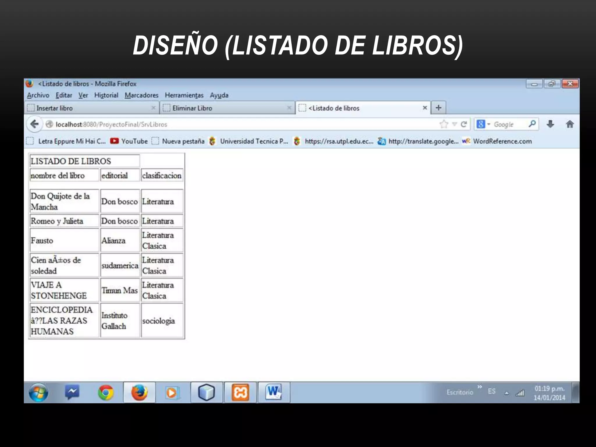 DISEÑO (LISTADO DE LIBROS)

 