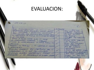 EVALUACION:
 