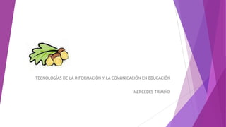 TECNOLOGÍAS DE LA INFORMACIÓN Y LA COMUNICACIÓN EN EDUCACIÓN
MERCEDES TRIMIÑO
 