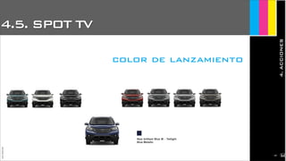 4.5. SPOT TV
4.ACCIONES
JoanEstornell
fase recuerdo (FEBRERO - OCTUBRE)
color de lanzamiento
New brilliant Blue M - Twilight
Blue Metallic
2147
 
