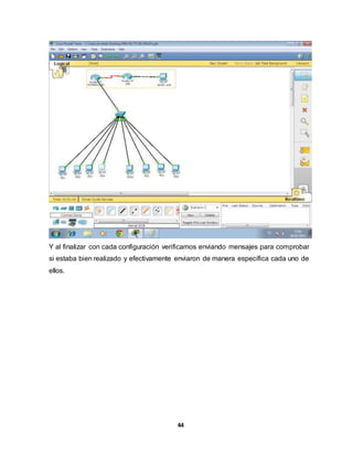 Y al finalizar con cada configuración verificamos enviando mensajes para comprobar 
si estaba bien realizado y efectivamente enviaron de manera específica cada uno de 
ellos. 
44 
 