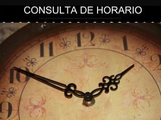 CONSULTA DE HORARIO
 