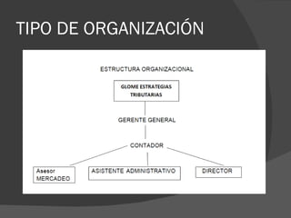 TIPO DE ORGANIZACIÓN 