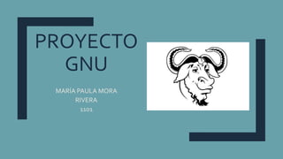 PROYECTO
GNU
MARÍA PAULA MORA
RIVERA
1101
 