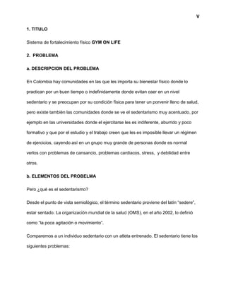 Propiedad Manual pedal Proyecto gym on_life