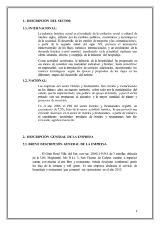 Proyecto hotel villa del sur Cañete