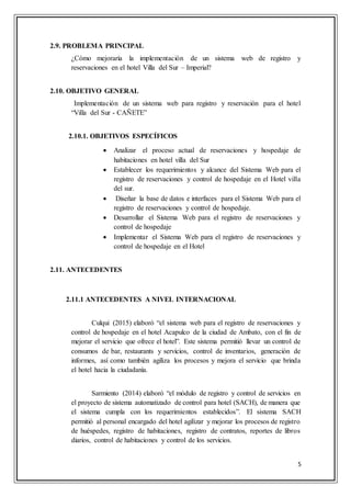 Proyecto hotel villa del sur Cañete