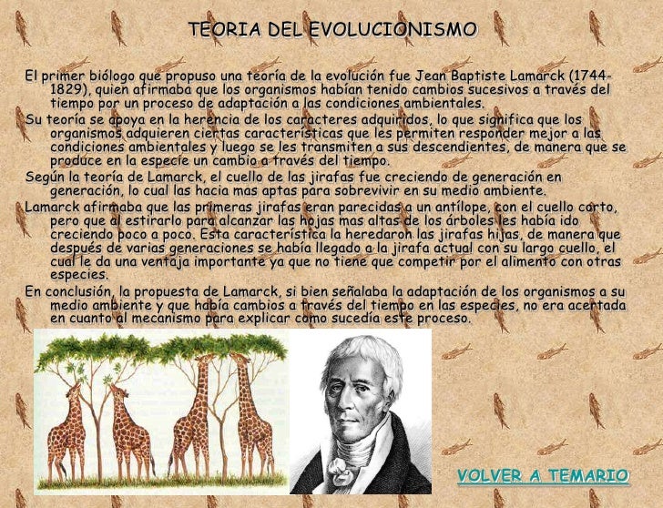 Quien propuso la teoria de la evolucion