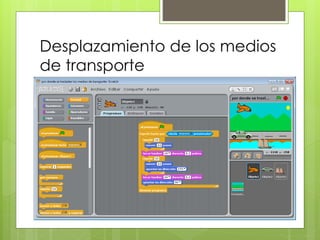 Desplazamiento de los medios 
de transporte 
 