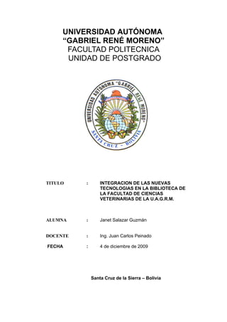 Proyecto Ing. Juan Carlos Peinado | PDF