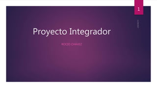 Proyecto Integrador
ROCIO CHÁVEZ
1
 