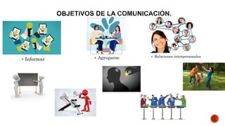  Informar  Agruparse  Relaciones interpersonales
 